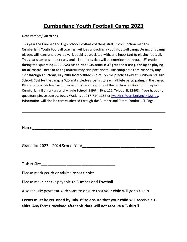 Football camp